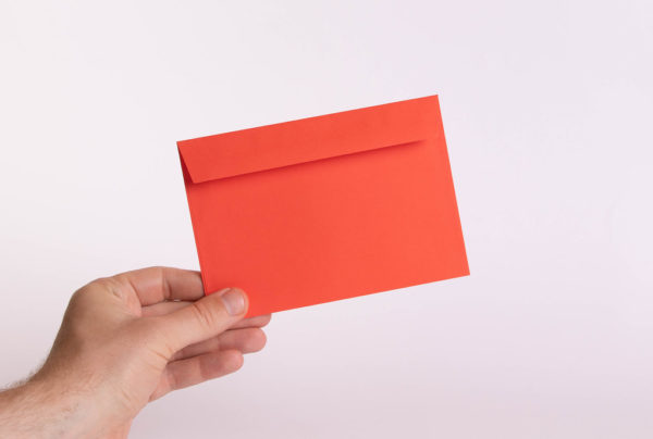 конверт для открытки оранжевый