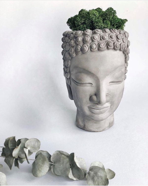 креативная ваза в форме головы Будды