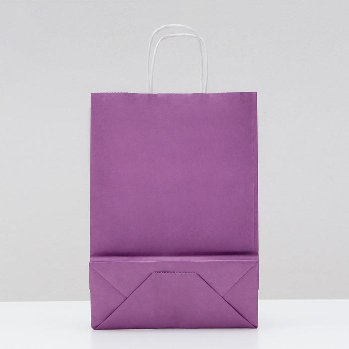яркий фиолетовый пакет под подарок
